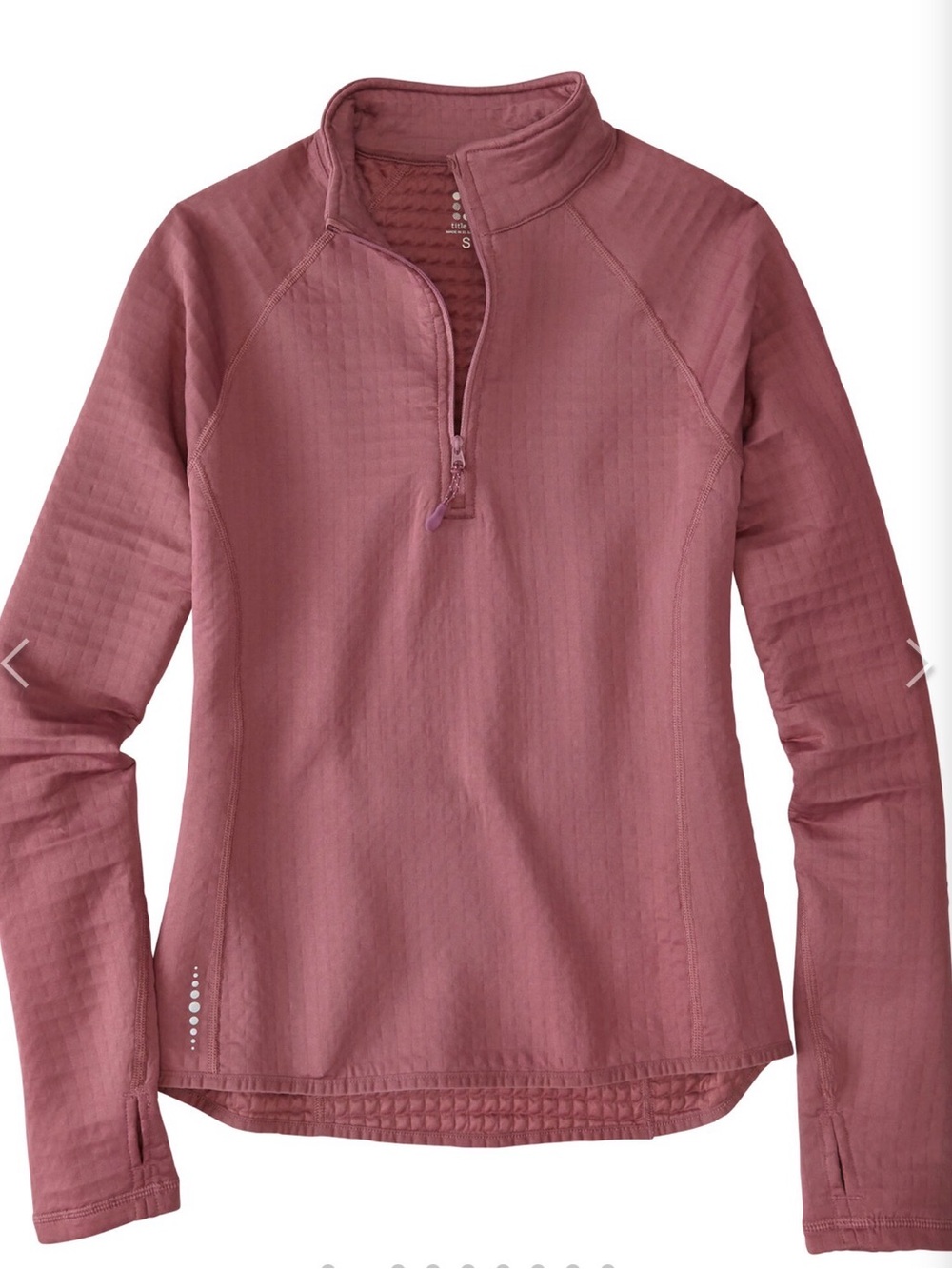 Title Nine Alpine Air Polartec 1/4 Zip Pullover Mauve Size Medium